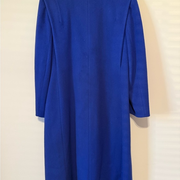 John Weitz Vintage Vibes 60s Inspired Sapphire Blue Wool Women's Pea Coat - Picture 9 of 16